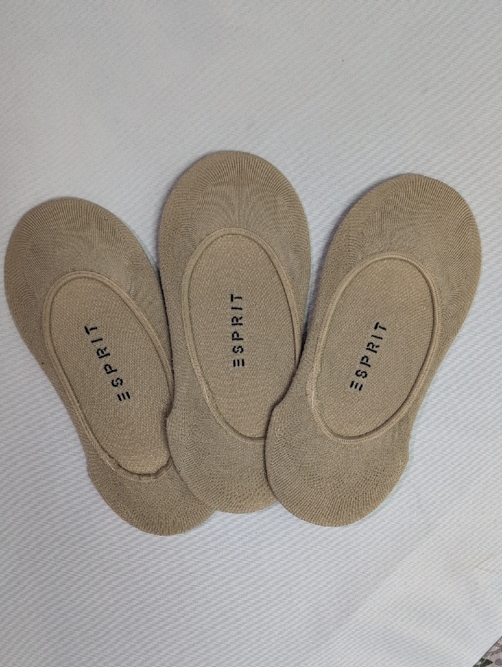 NWOT Esprit Tan Invisible Liner Socks - Trio Pack